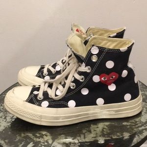 Comme des Garçon Play Converse blk/wht dot hightop